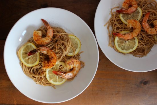 Shrimp & White Wine Spaghettini